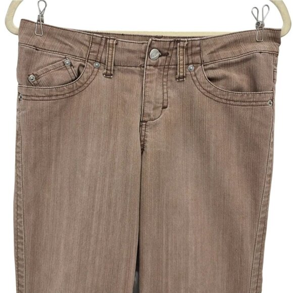 Vintage Let Me B. Bongo Juniors 7 Jeans Flared Light Brown Tan 90s Y2K Denim - Picture 2 of 10